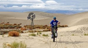 mountain biking in sand