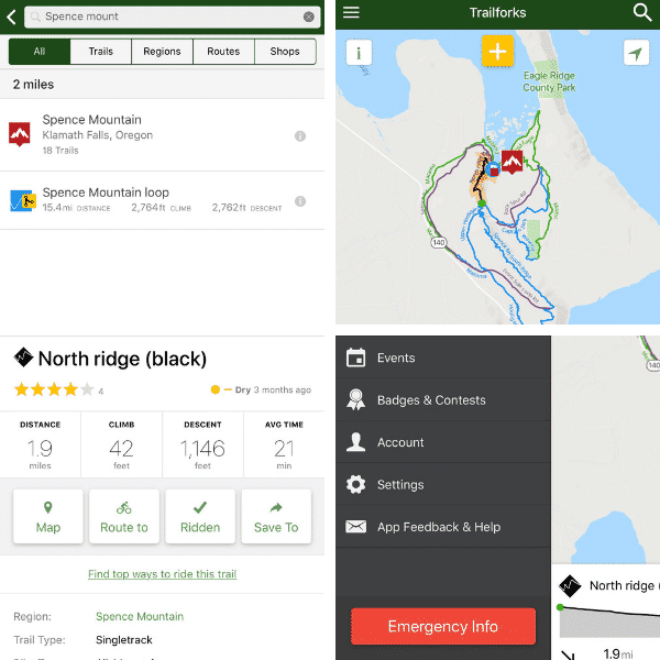 Trailforks App for solo riding navigation