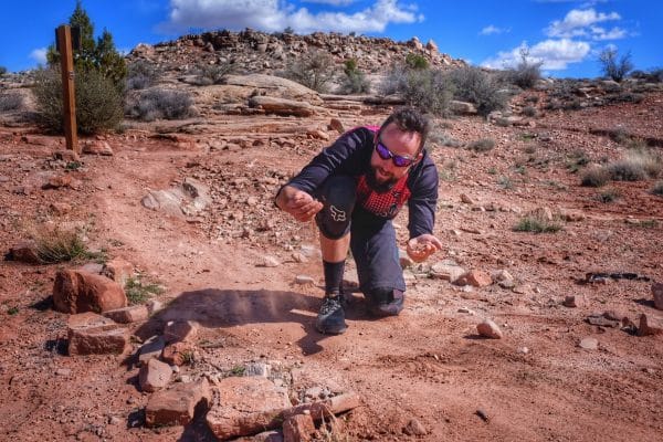 Jeremiah Reads the dirt in Moab