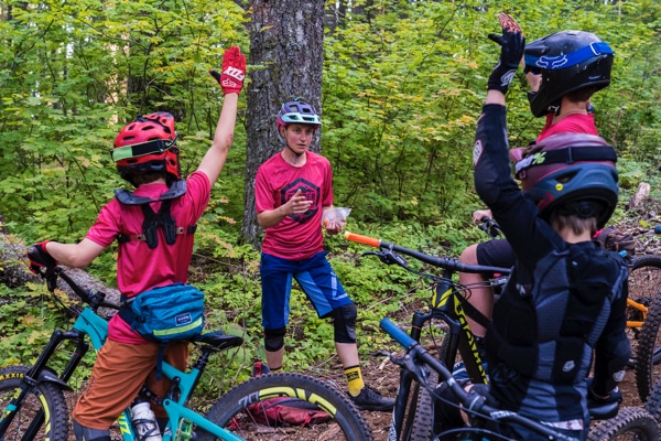 Bekah answers mountain bike questions from students