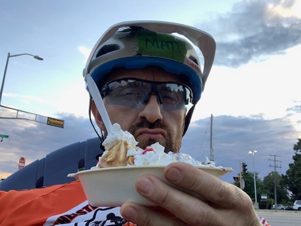 Instructor Matt Brooks Post Ride Snack